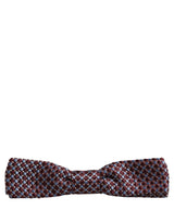 Nœud papillon ajustable Dolce & Gabbana bleu bordeaux tissé