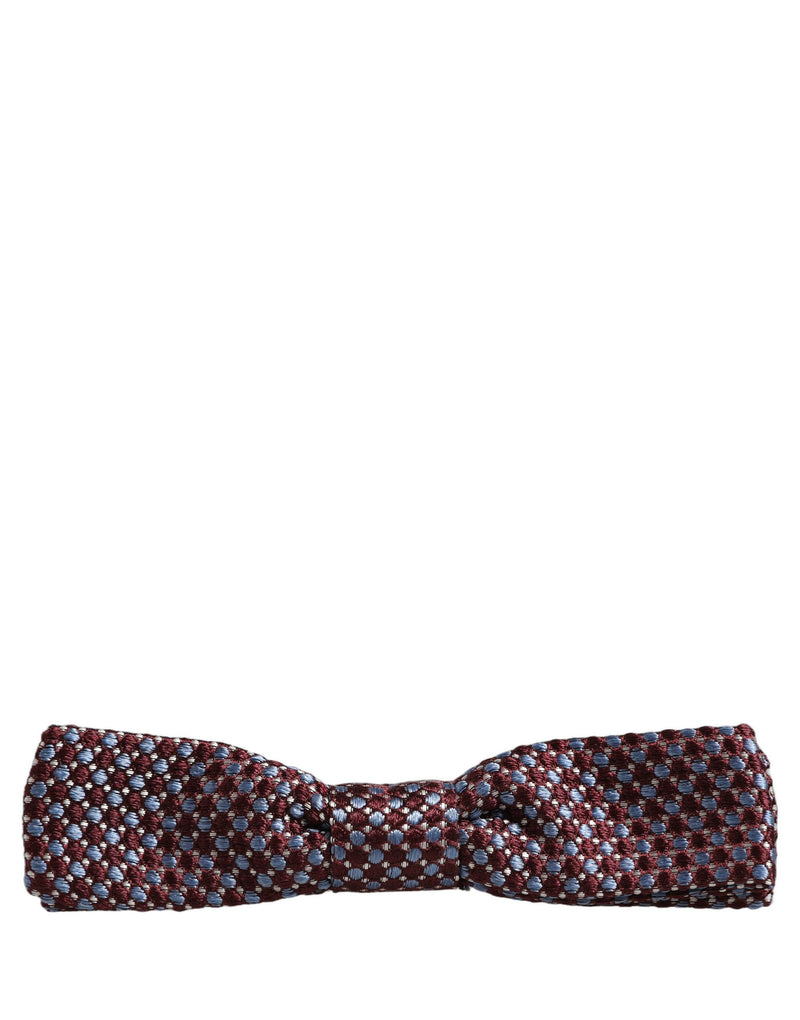 Nœud papillon ajustable Dolce & Gabbana bleu bordeaux tissé