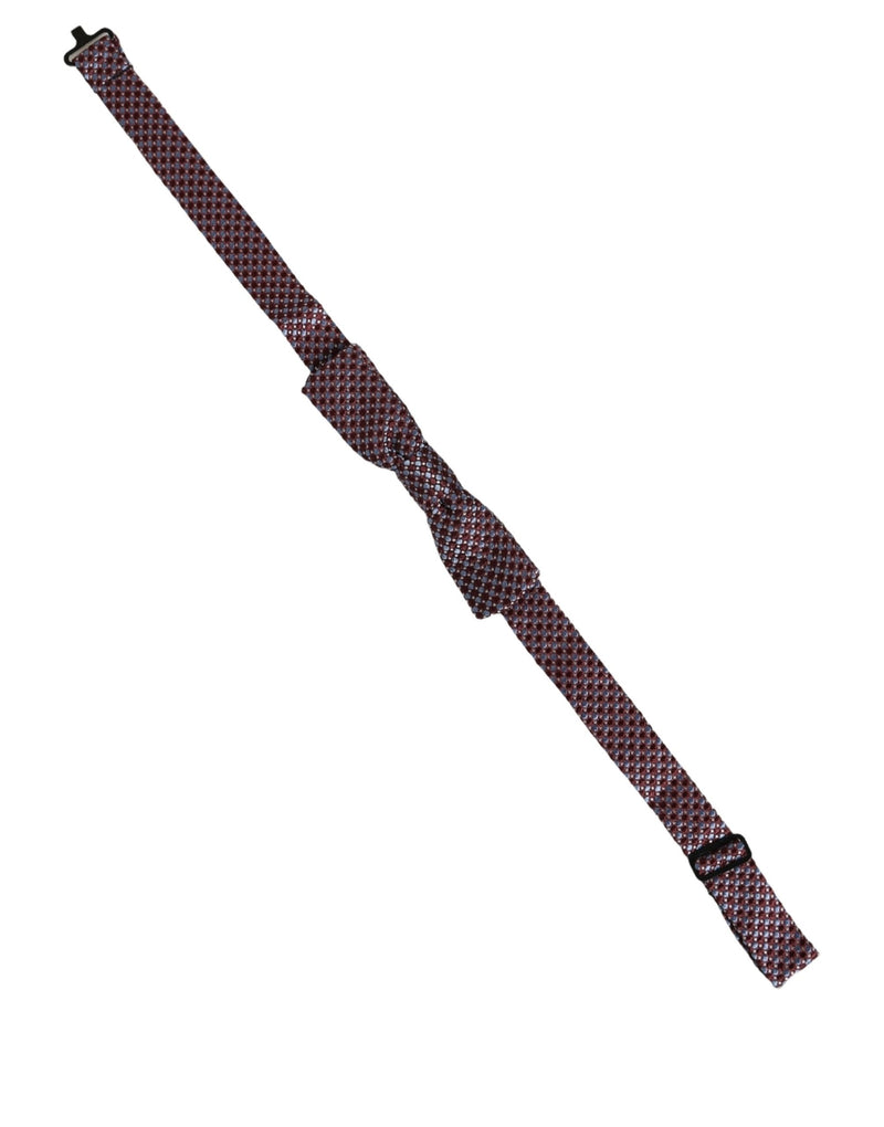 Nœud papillon ajustable Dolce & Gabbana bleu bordeaux tissé