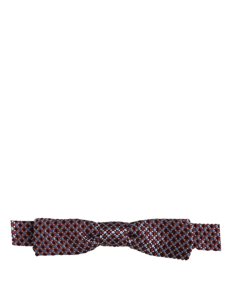 Nœud papillon ajustable Dolce & Gabbana bleu bordeaux tissé