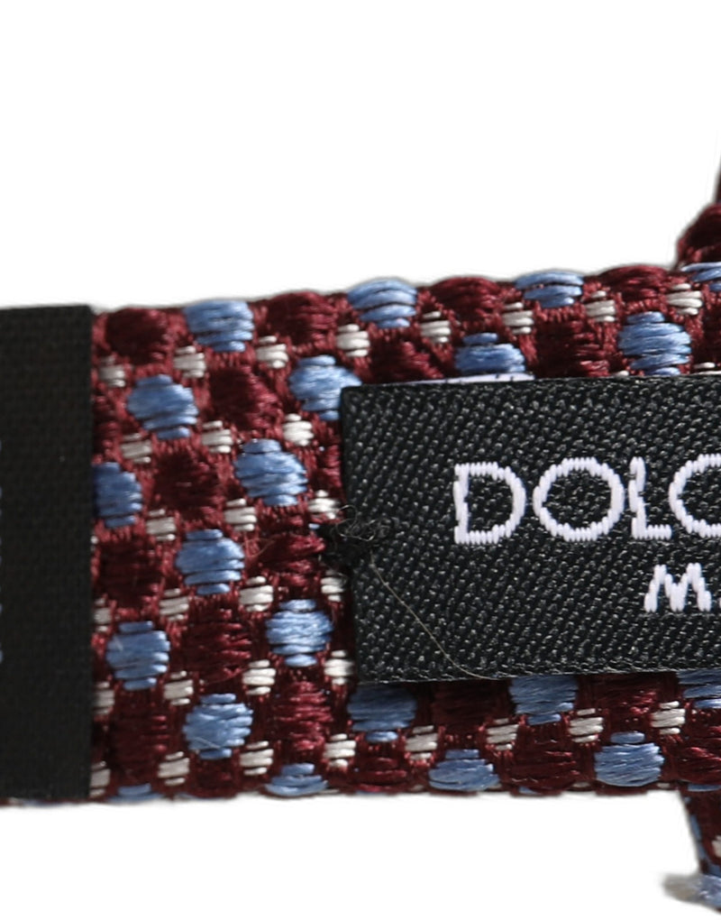 Nœud papillon ajustable Dolce & Gabbana bleu bordeaux tissé