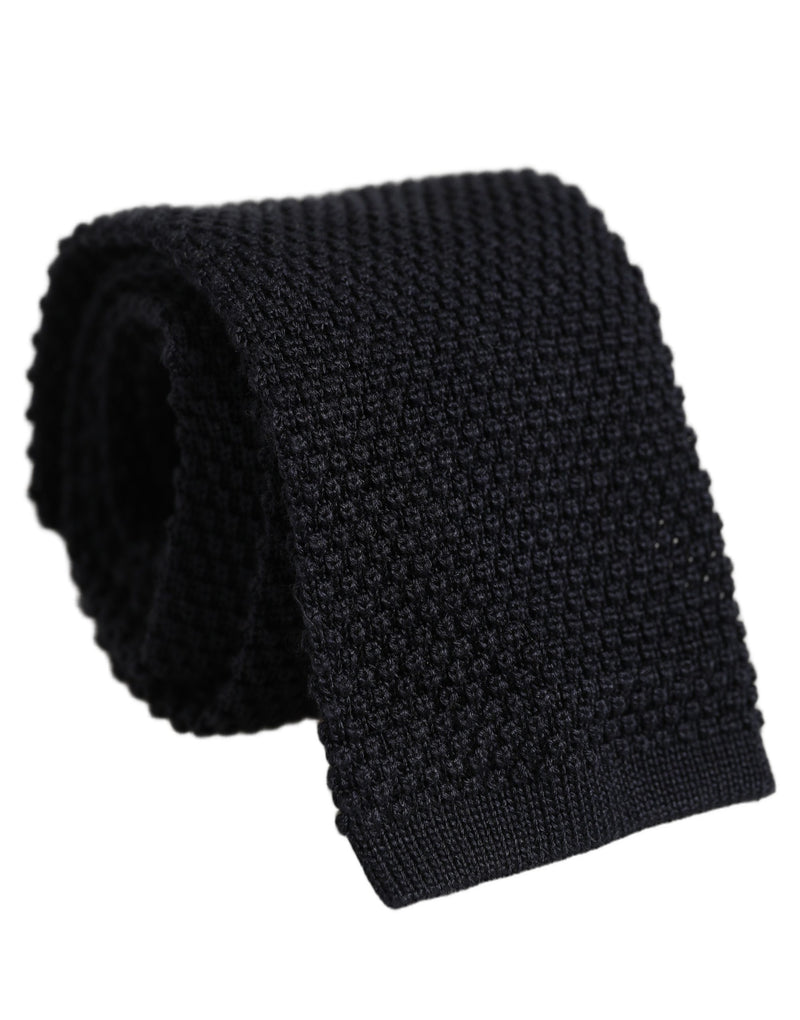 Cravate ajustable en soie noire 100 % pour homme Dolce & Gabbana