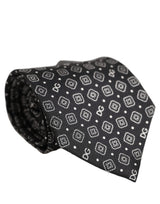 Cravate Dolce & Gabbana pour homme noire avec logo DG 100 % soie réglable à nouer