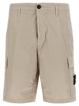 Stone Island Gray Cotton Bermuda Shorts