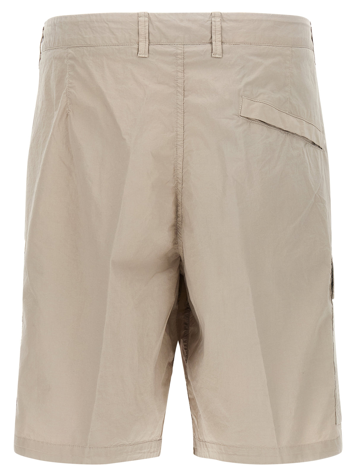 Stone Island Gray Cotton Bermuda Shorts