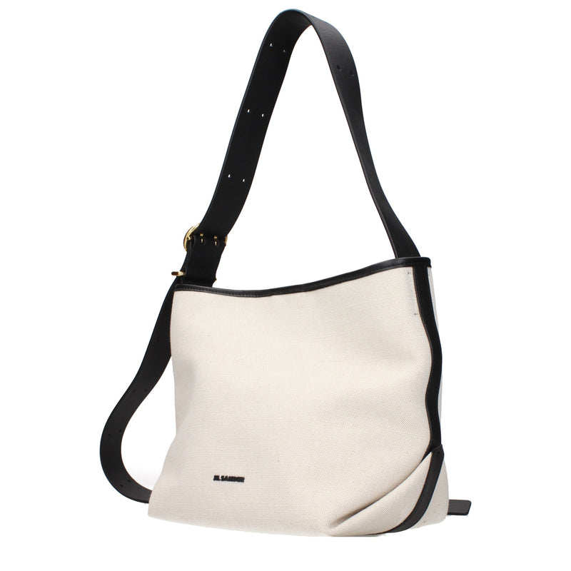 Sac bandoulière Jil Sander en tissu beige