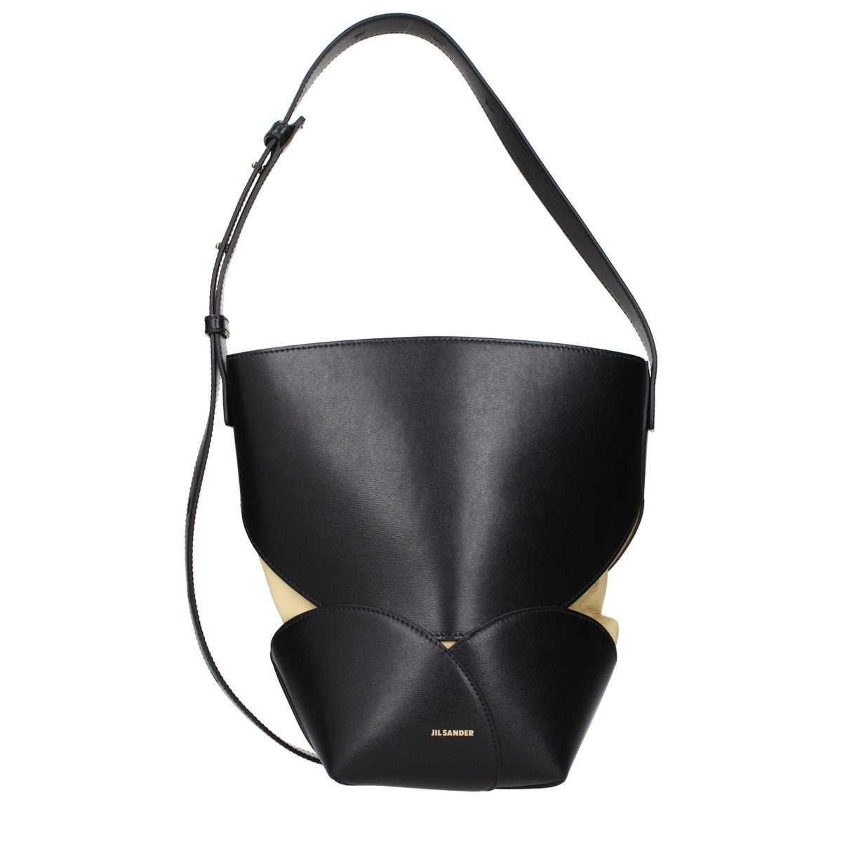 Sac bandoulière Jil Sander en cuir noir