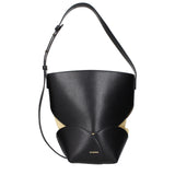 Sac bandoulière Jil Sander en cuir noir