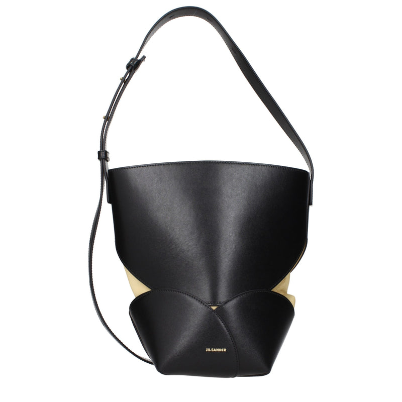 Jil Sander Black Leather Crossbody Bag