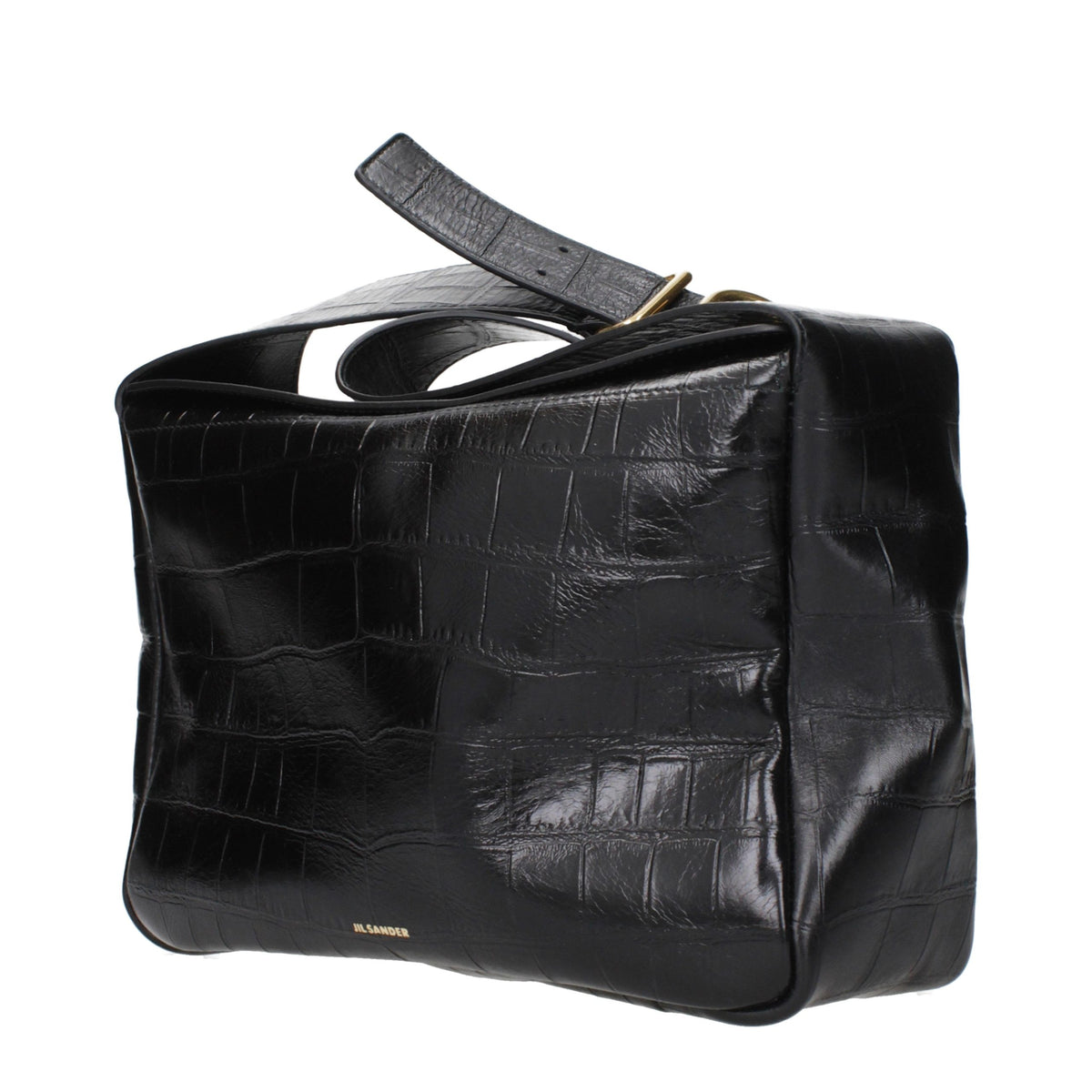 Sac bandoulière Jil Sander en cuir noir