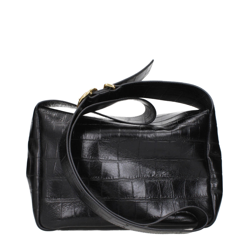 Sac bandoulière Jil Sander en cuir noir