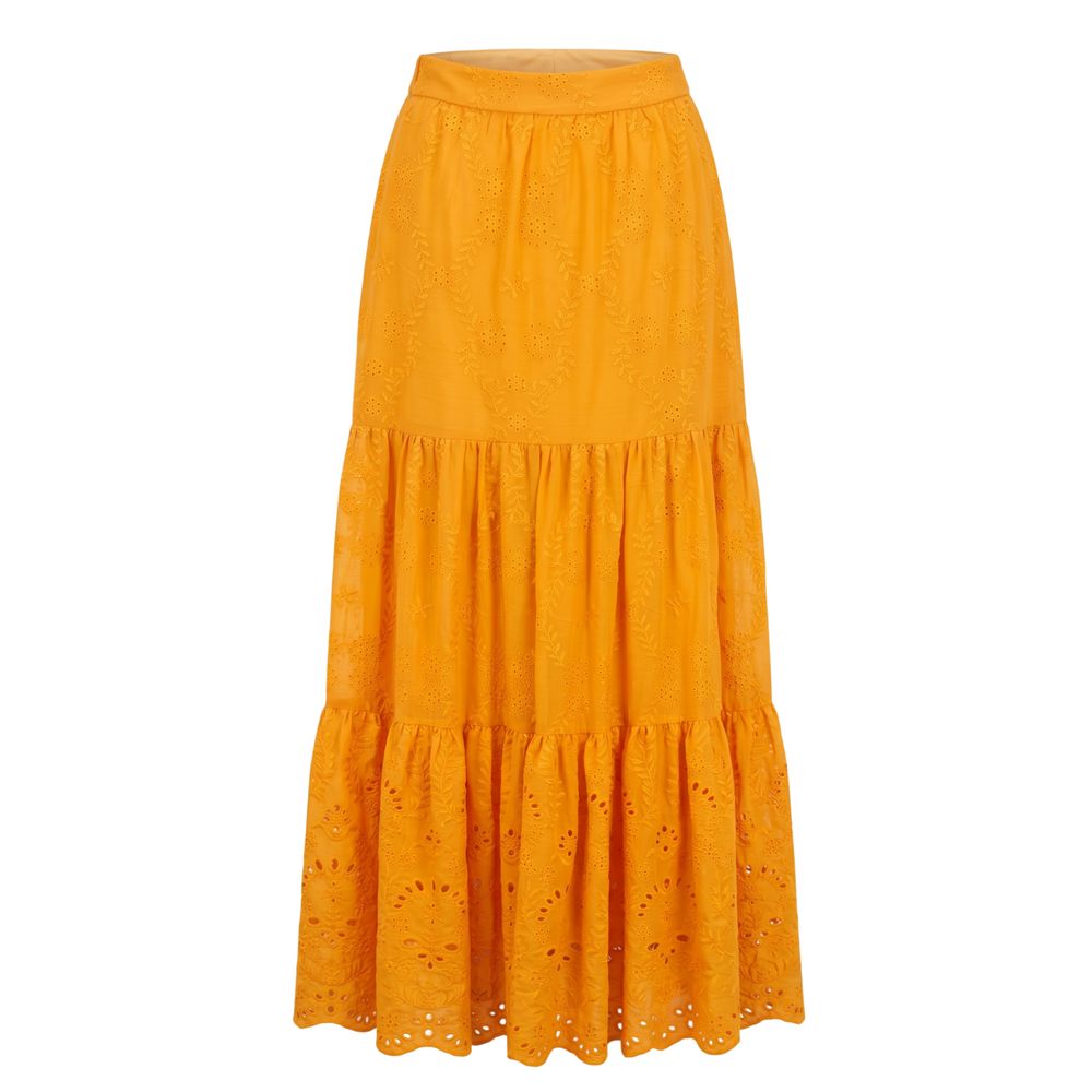 Jupe Femme en Polyester Orange Trussardi Jeans