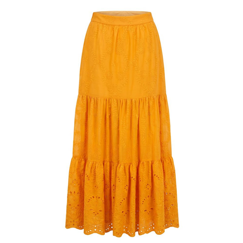 Jupe Femme en Polyester Orange Trussardi Jeans