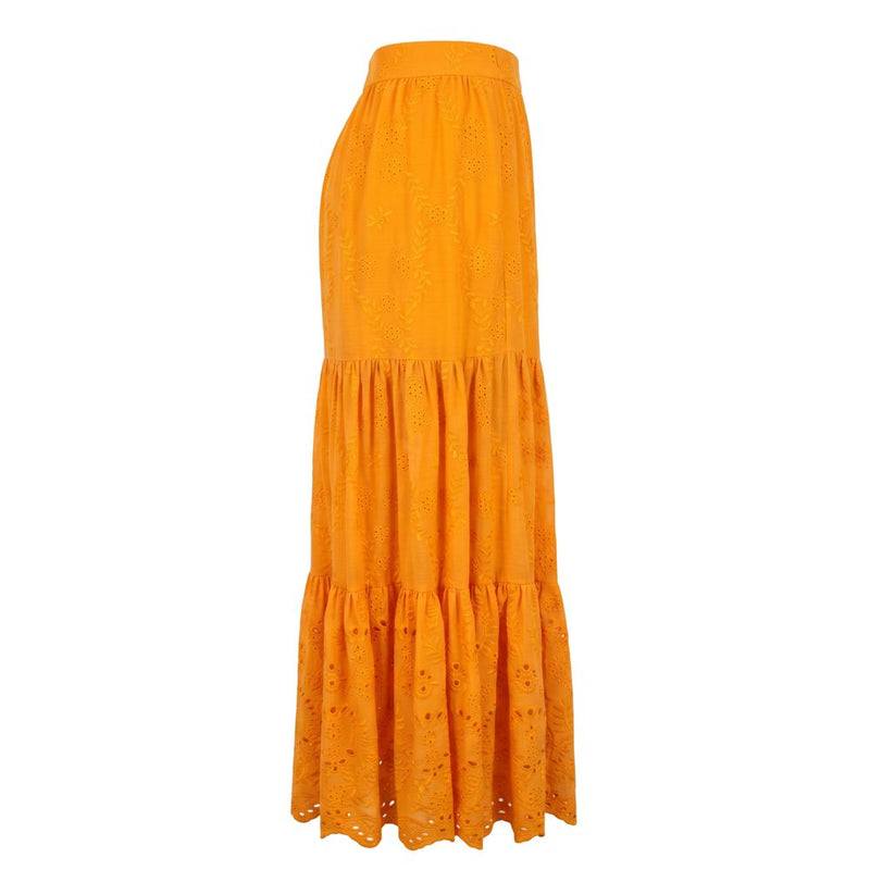 Jupe Femme en Polyester Orange Trussardi Jeans