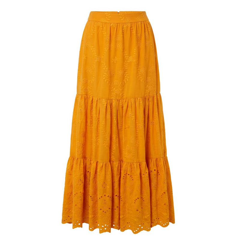 Jupe Femme en Polyester Orange Trussardi Jeans