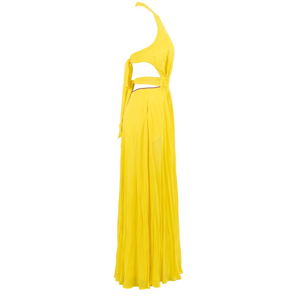 Robe jaune en viscose pour femme Trussardi