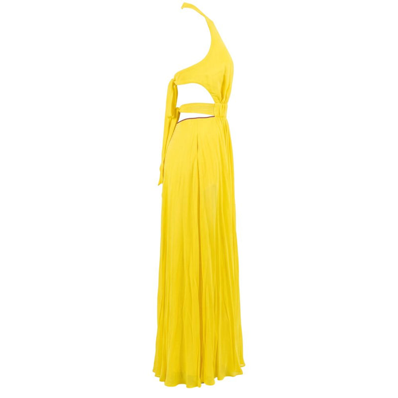 Robe jaune en viscose pour femme Trussardi