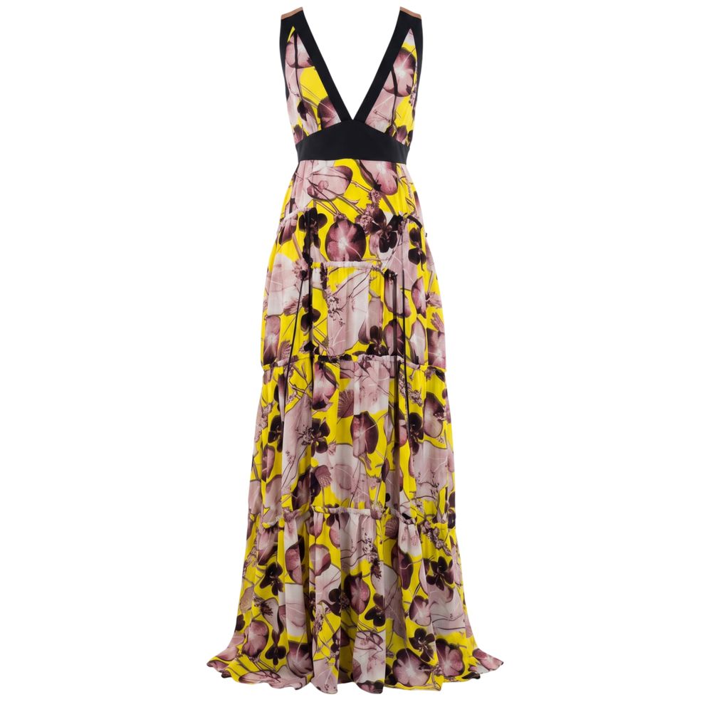 Robe en soie jaune Trussardi pour femme