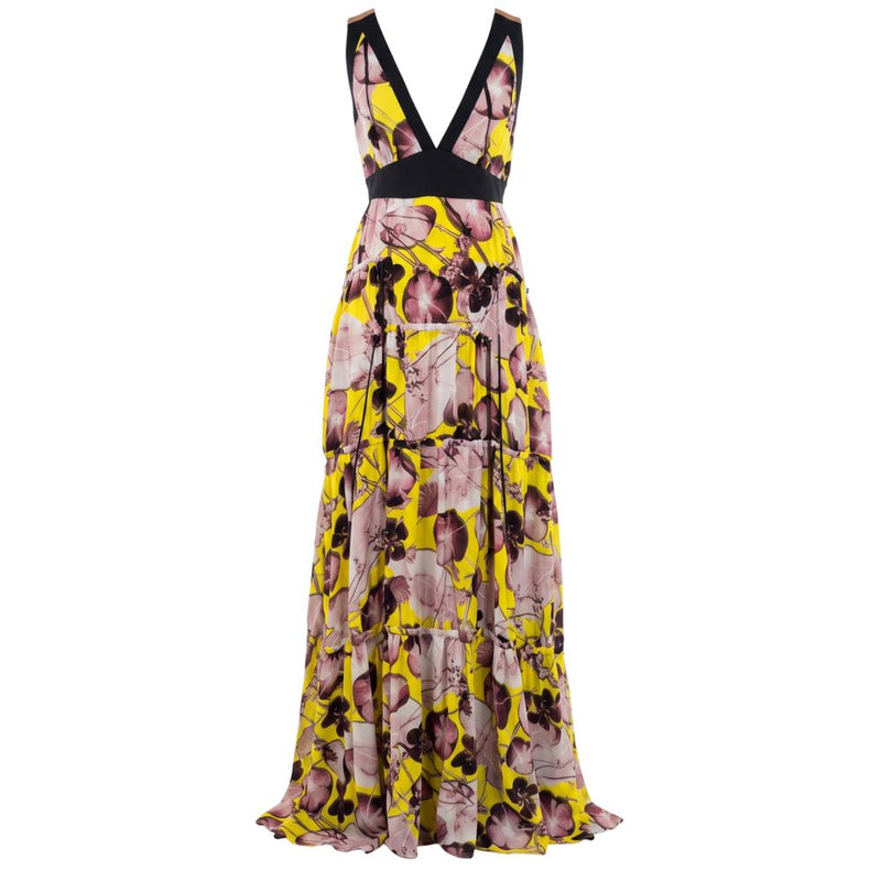 Trussardi Yellow Silk Women Dress