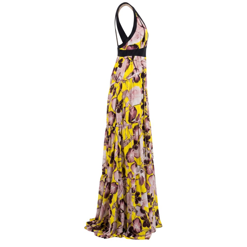 Robe en soie jaune Trussardi pour femme