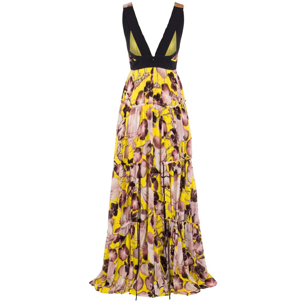Robe en soie jaune Trussardi pour femme
