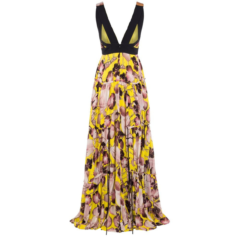 Trussardi Yellow Silk Women Dress