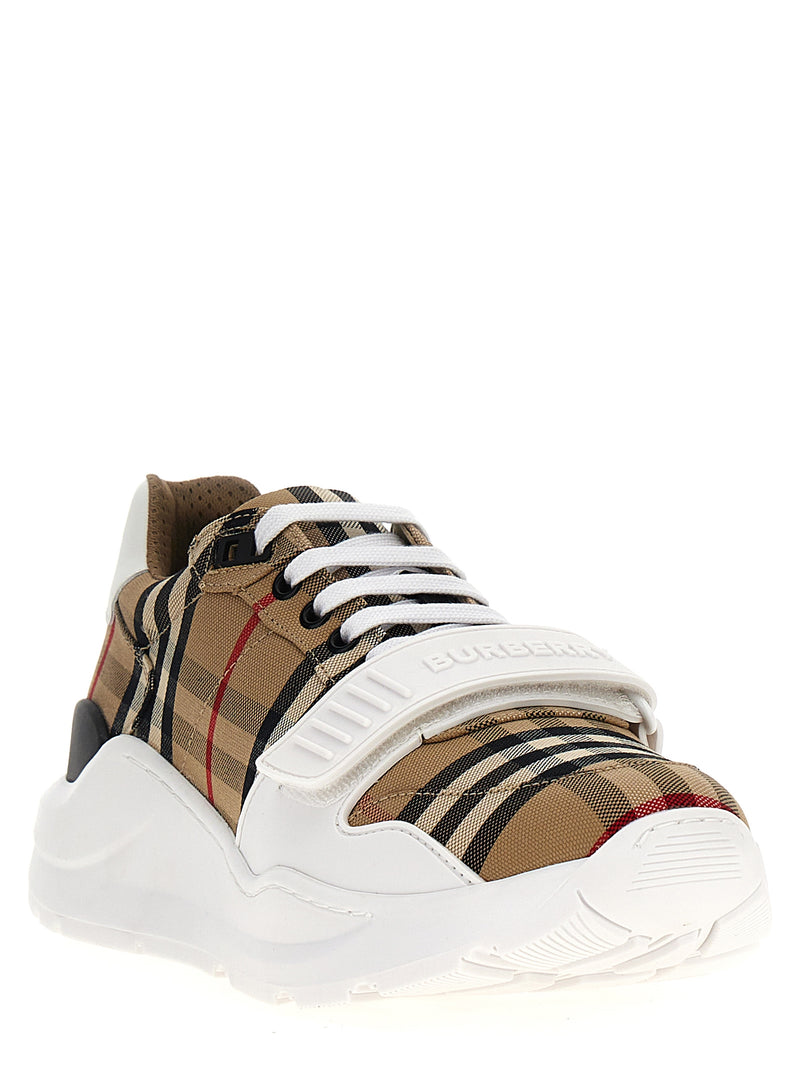 Baskets de sport Burberry en coton beige