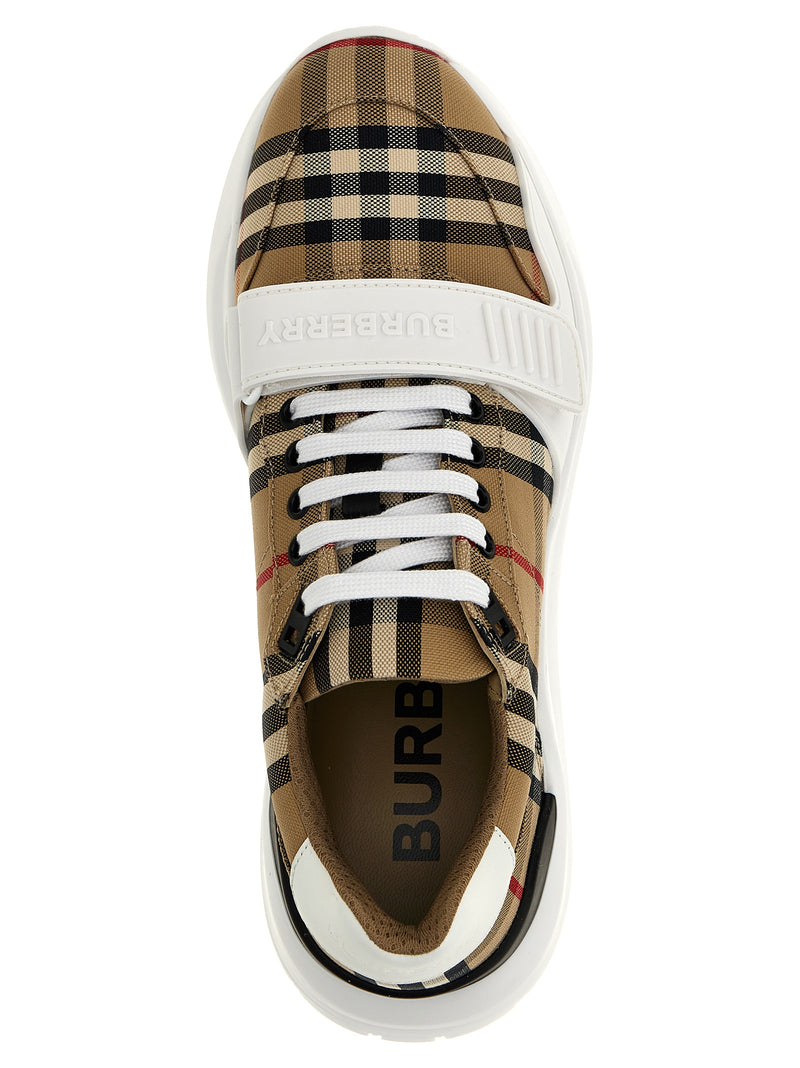 Baskets de sport Burberry en coton beige