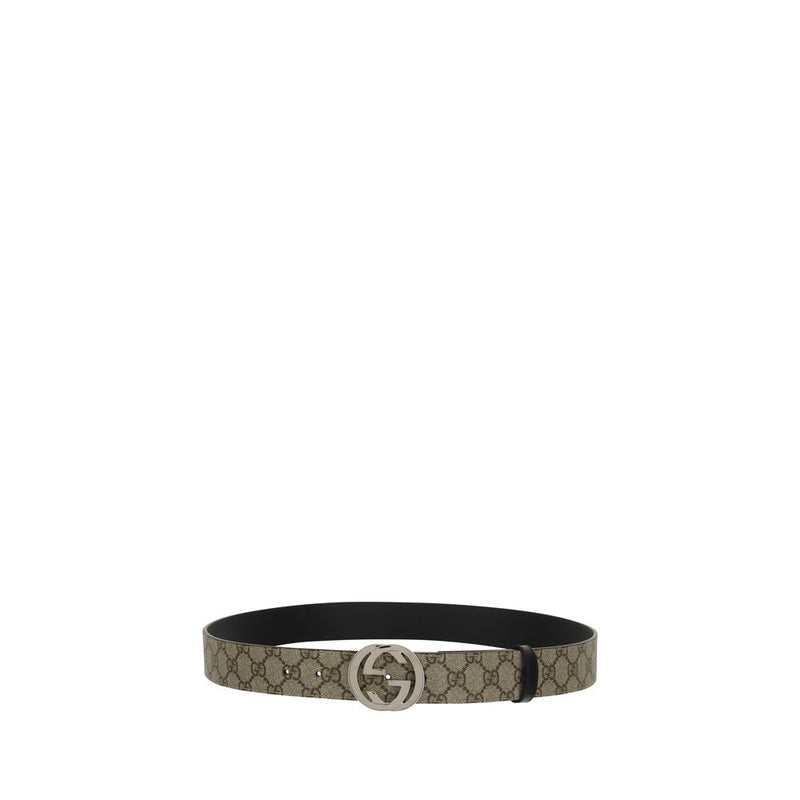 Ceinture Gucci marron en coton à coupe droite