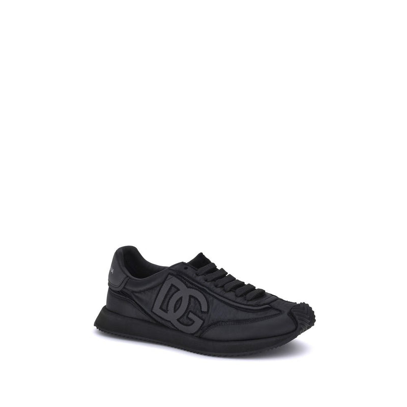 Dolce & Gabbana Black Fabric Athletic Sneakers