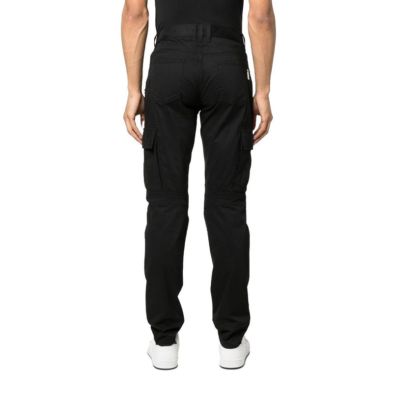 Pantalon cargo noir en coton Balmain