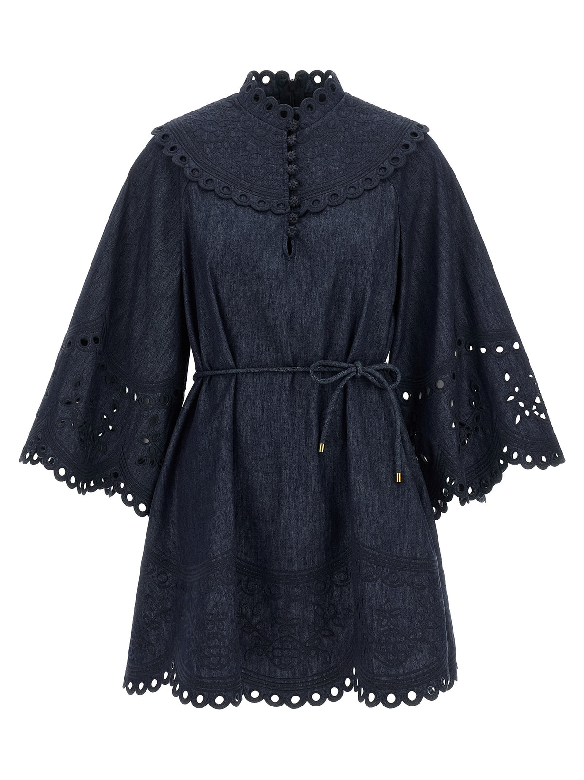 Zimmermann Blue Cotton Short Dress