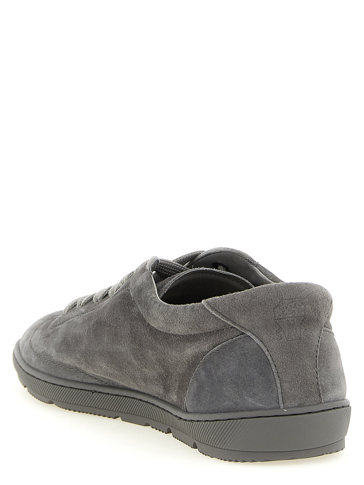 Brunello Cucinelli Gray Calfskin Low Top Sneakers
