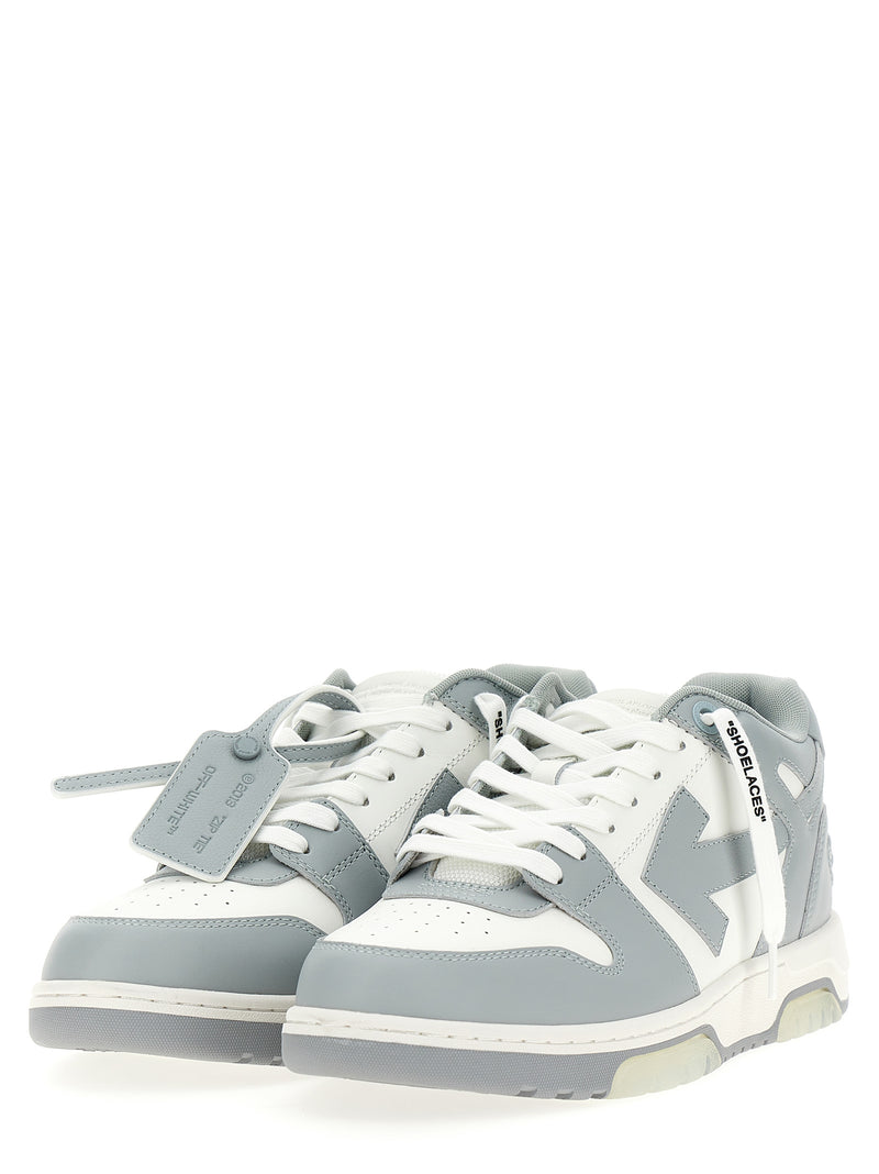 Baskets basses Off-White en cuir de veau gris