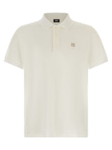 Fendi White Cotton Polo Shirt