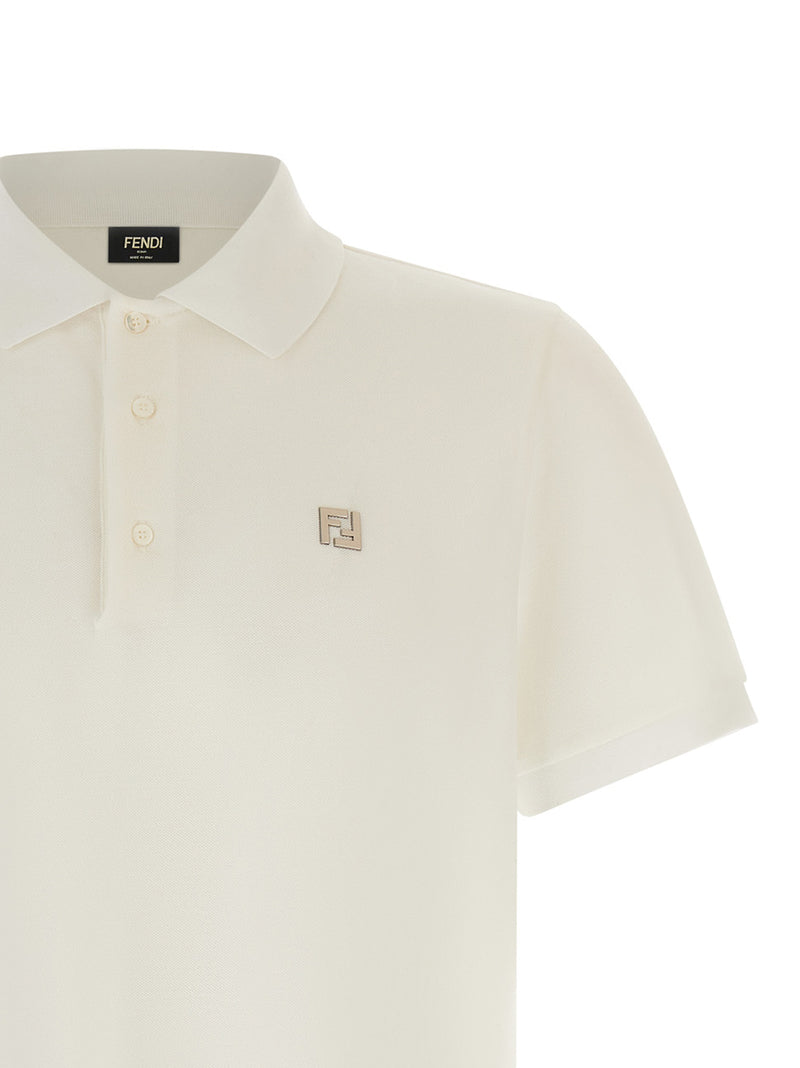 Polo Fendi en coton blanc