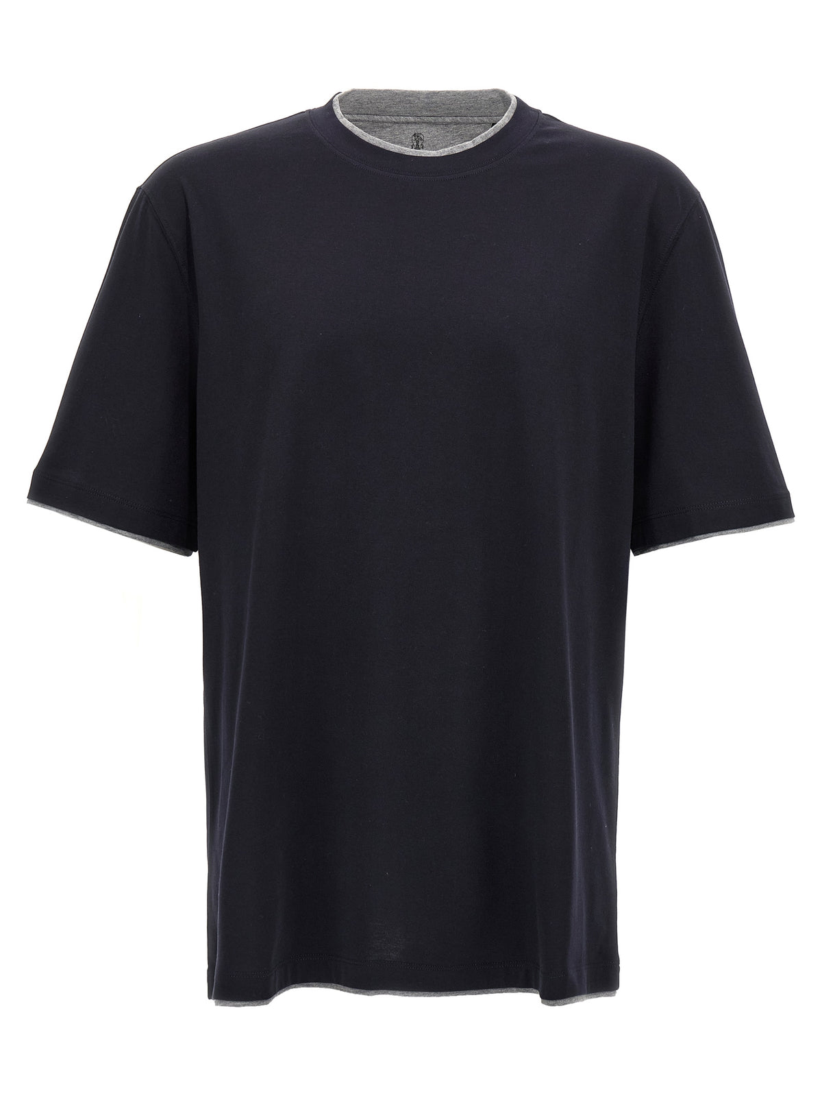 Brunello Cucinelli T-shirt en coton bleu