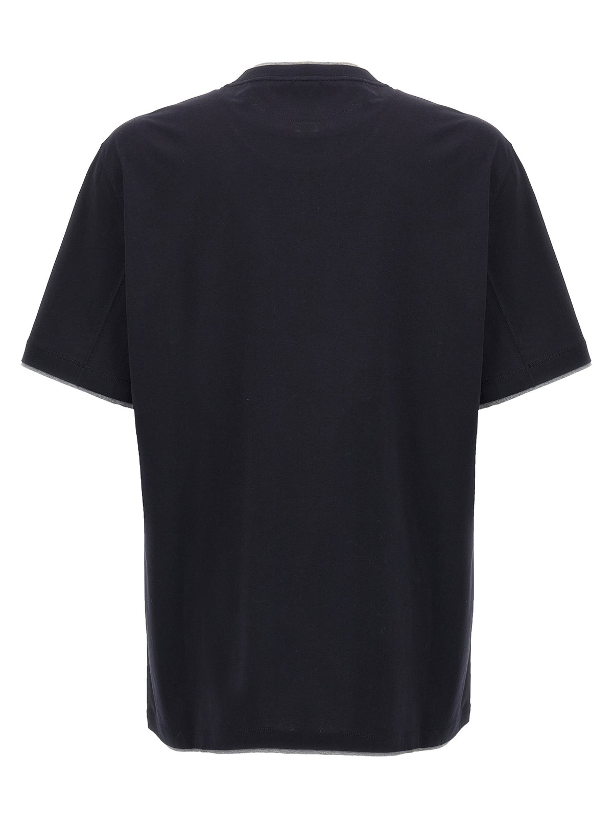 Brunello Cucinelli T-shirt en coton bleu