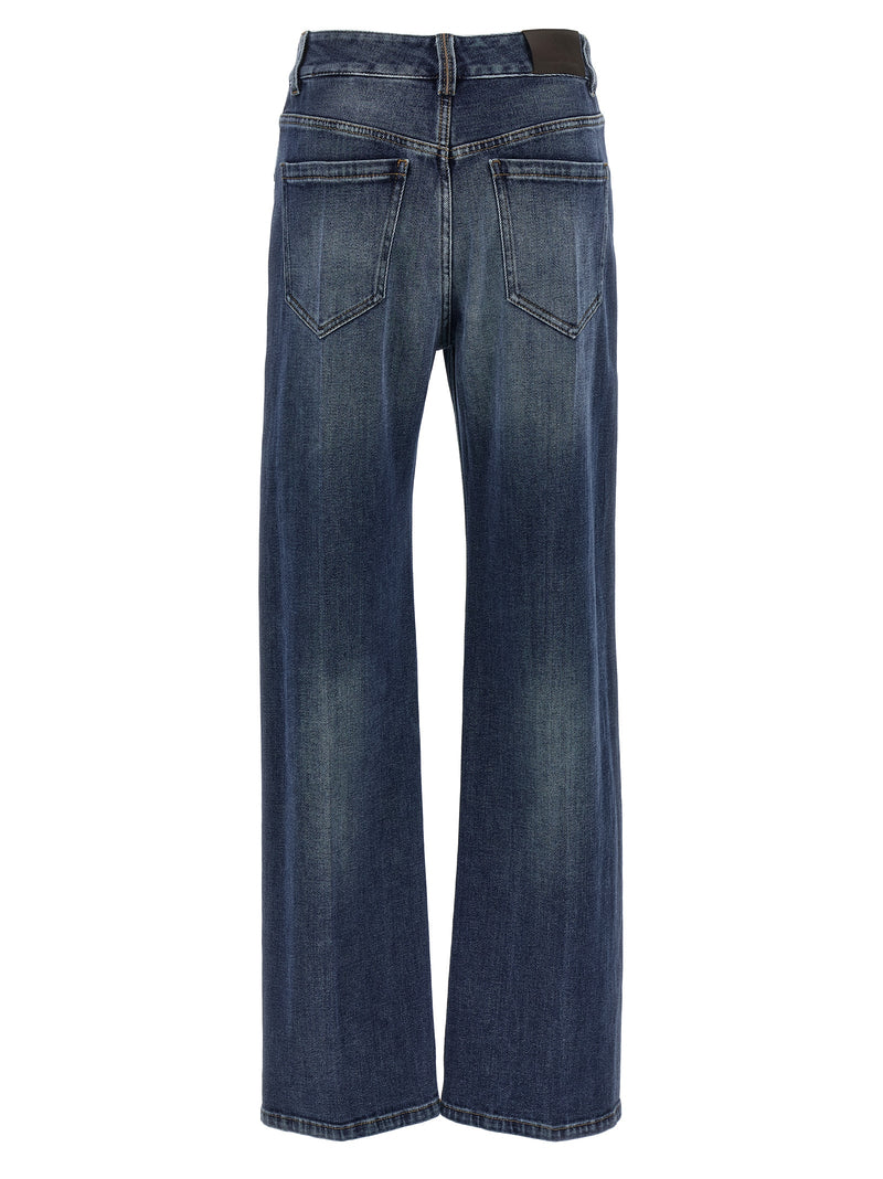 Brunello Cucinelli Jean décontracté en coton bleu