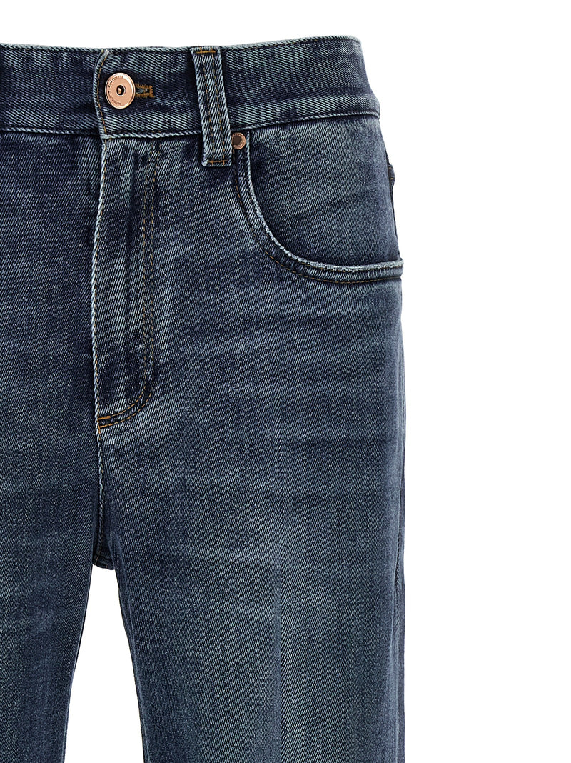 Brunello Cucinelli Jean décontracté en coton bleu