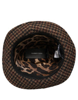 Chapeaux Fedora en tweed de laine à carreaux marron Dolce & Gabbana