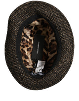 Chapeau Capello en tweed texturé mélangé gris chiné Dolce & Gabbana