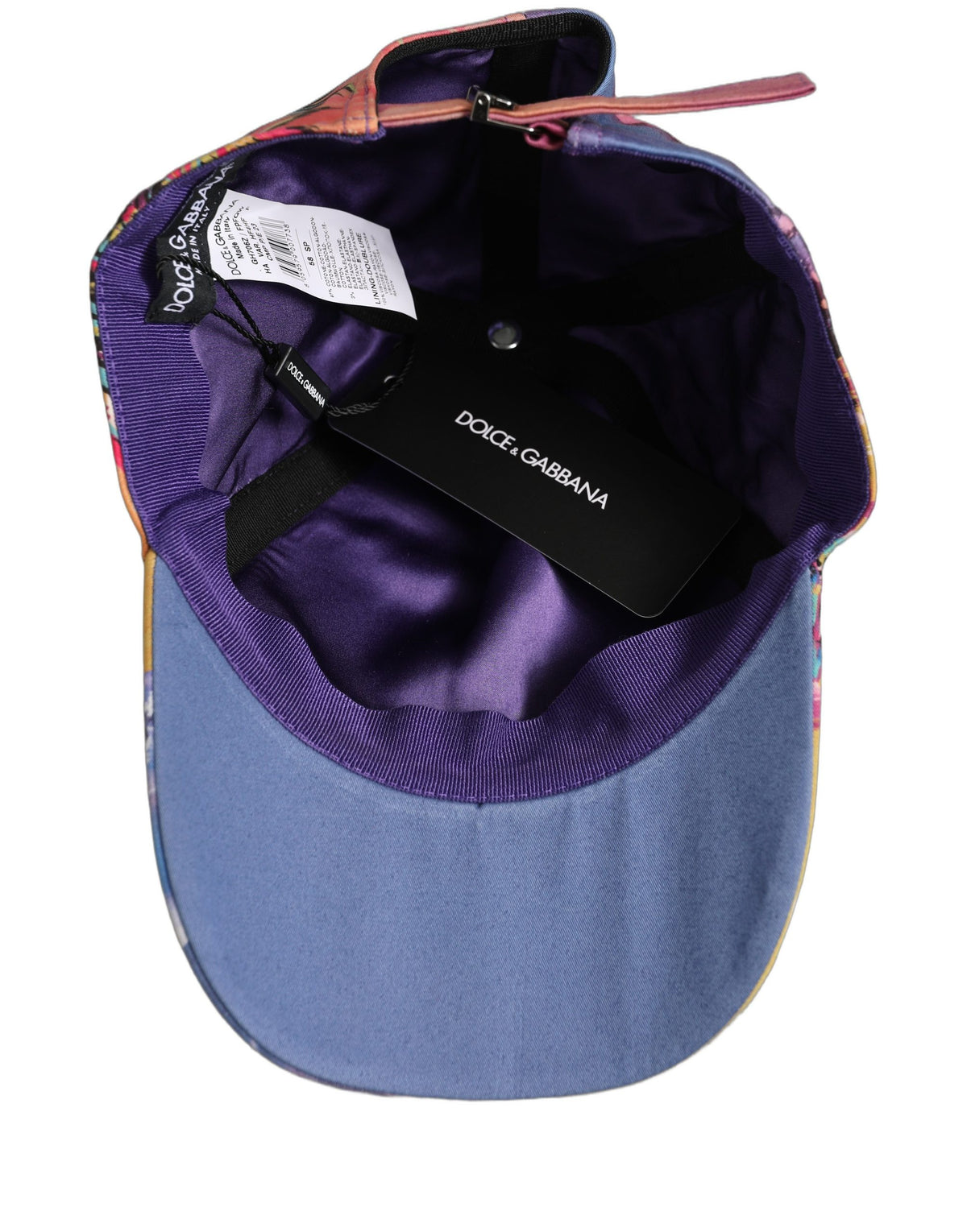 Casquette Dolce & Gabbana multicolore sur le thème tropical