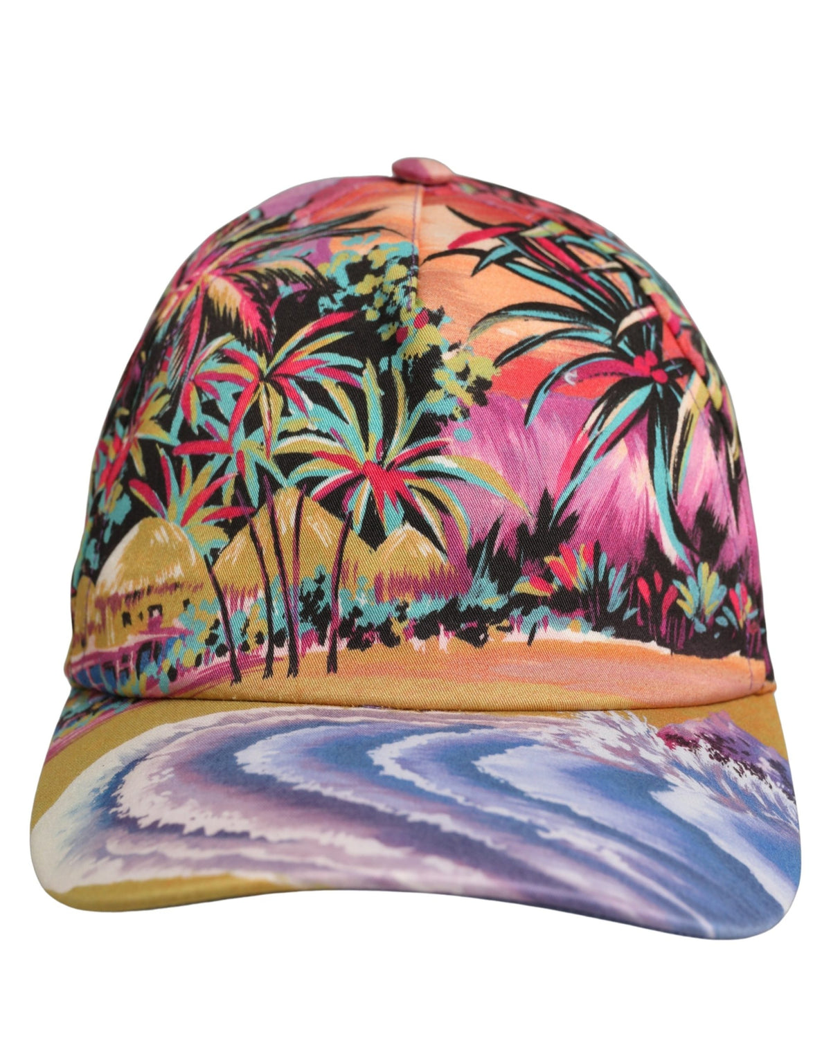 Casquette Dolce & Gabbana multicolore sur le thème tropical