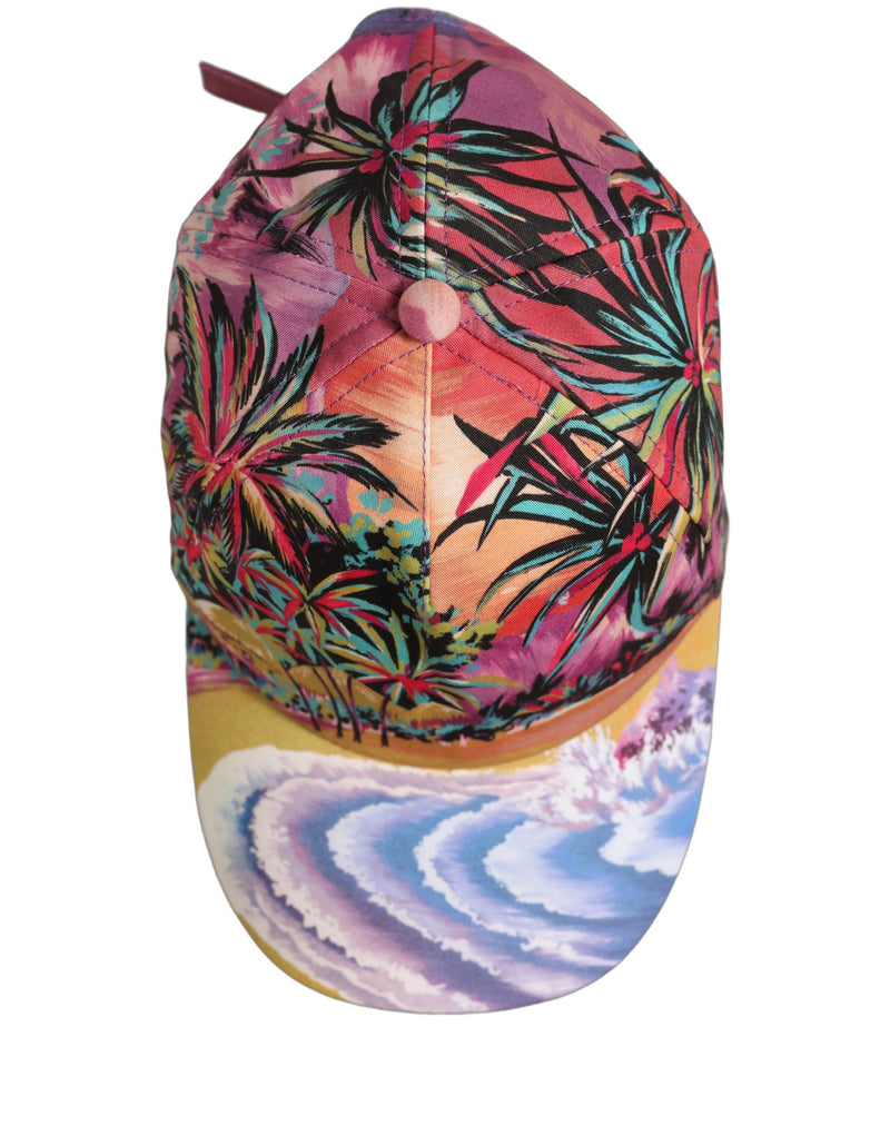 Dolce & Gabbana Multicolor Tropical Themed Baseball Capello Hat