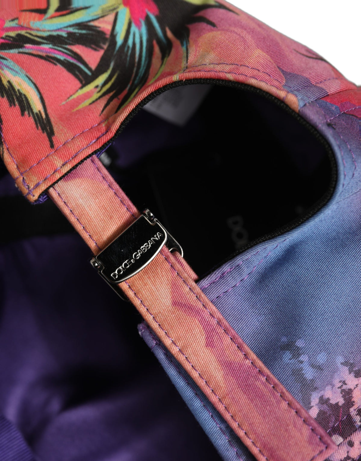 Casquette Dolce & Gabbana multicolore sur le thème tropical