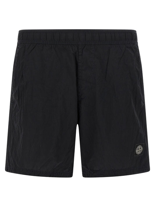 Stone Island Blue Polyamide Swim Shorts
