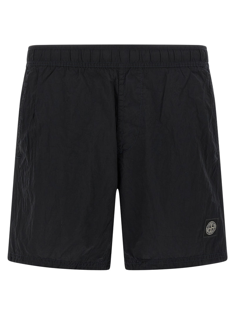 Short de Bain Stone Island en Polyamide Bleu