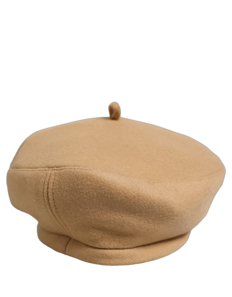 Béret Casquette Chapeau en Laine Beige Style Français Dolce & Gabbana