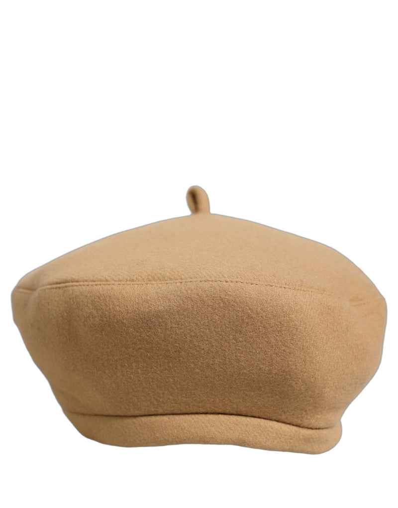 Béret Casquette Chapeau en Laine Beige Style Français Dolce & Gabbana
